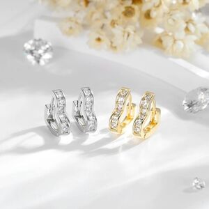 Sophisticated Silver and Gold Double Hoop Earrings